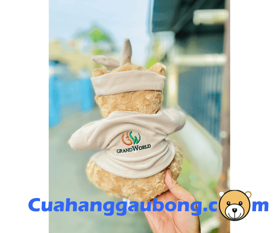Gấu bông theo yêu cầu GrandWord Phú Quốc  Cửa Hàng Gấu Bông hợp tác cùng GrandWord Phú Quốc cho ra mắt sản phẩm Gấu bông thêu l